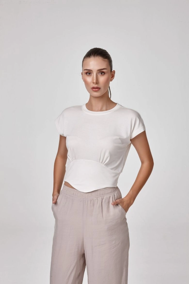 Relactive Kadın Kısa Kollu Sıfır Yaka T-Shirt
