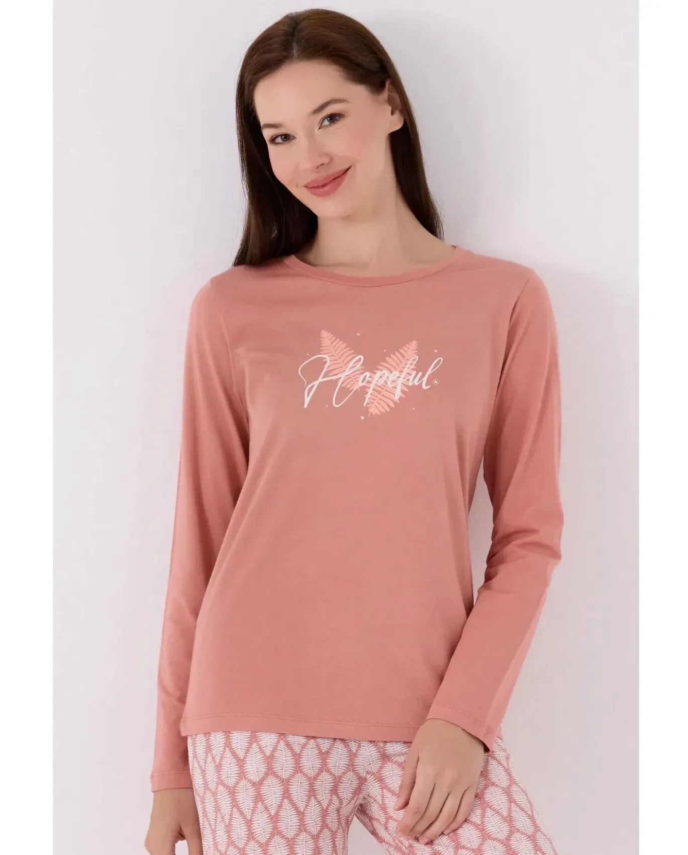Arnetta 3071 Pamuklu Kadın Uzun Kollu Pijama Takımı