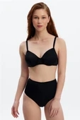 Louren 8508 Yüksek Bel Bikini Alt-Siyah