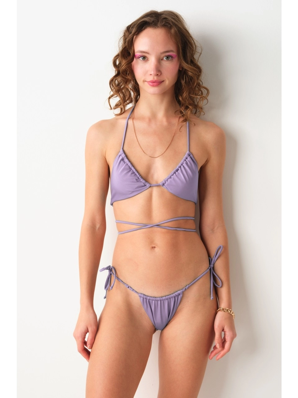 No Gossip Aqua Üçgen Bikini Üstü-Lilac