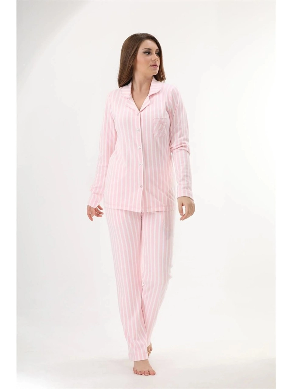Etoile Ekstra yumuşak Kumaş Uzun Kol Pijama Takımı 98221