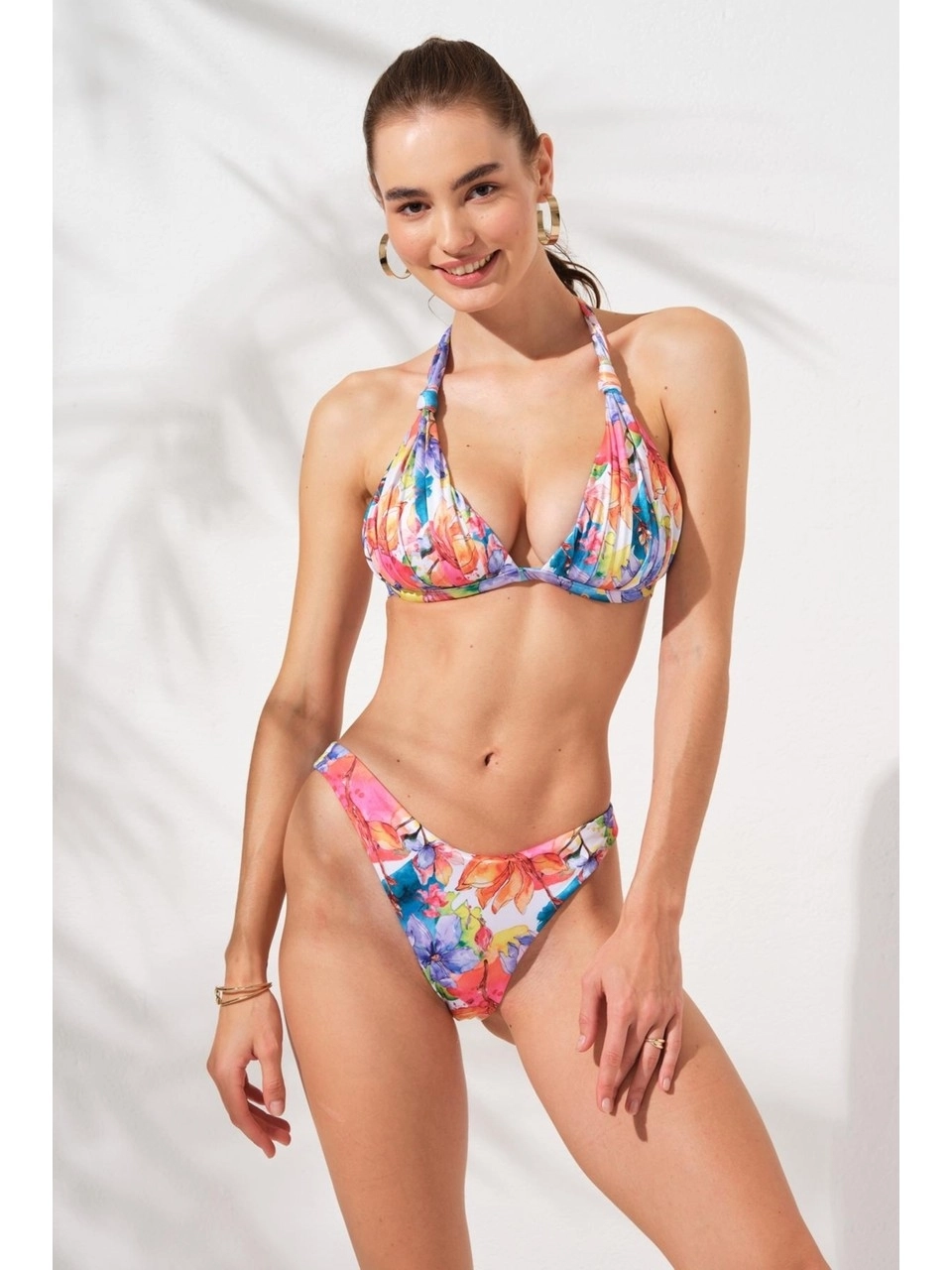 Pierre Cardin Dudi Kaplı Üçgen Dolgulu Bikini Takım Leopar-Garden