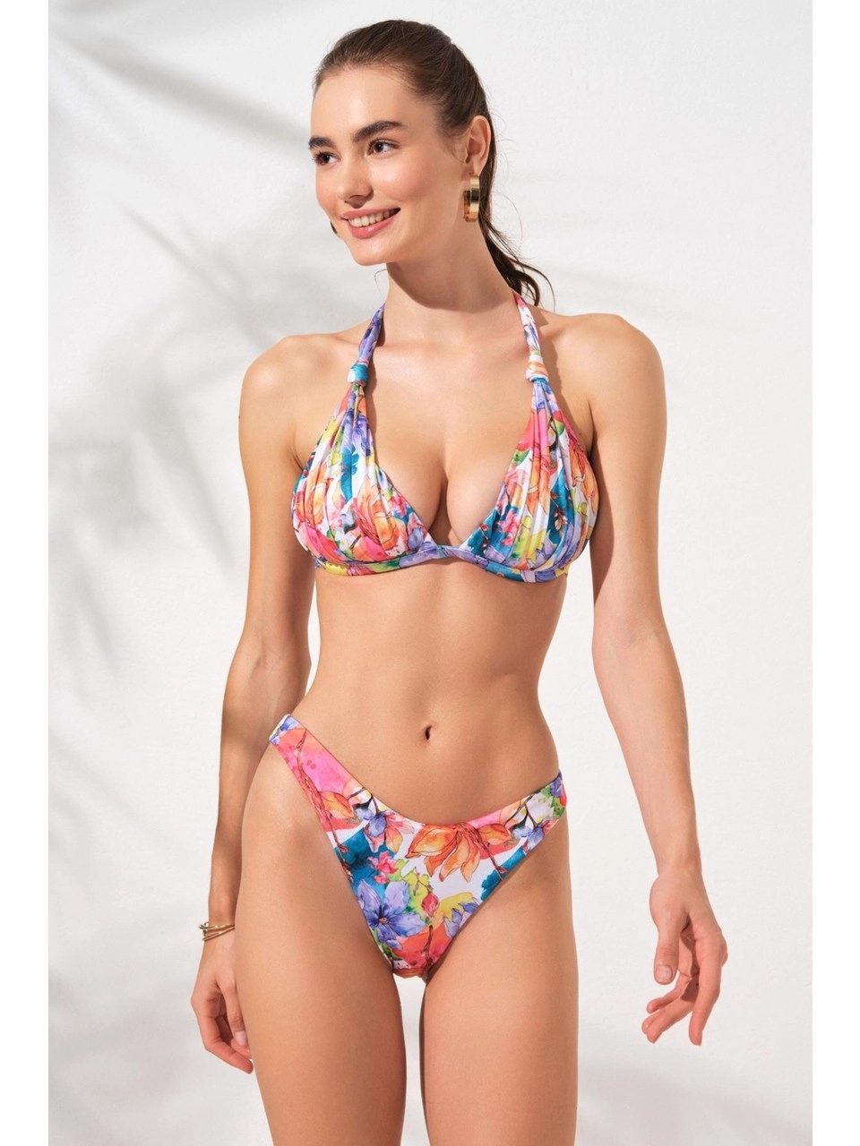 Pierre Cardin Dudi Kaplı Üçgen Dolgulu Bikini Takım Leopar-Garden