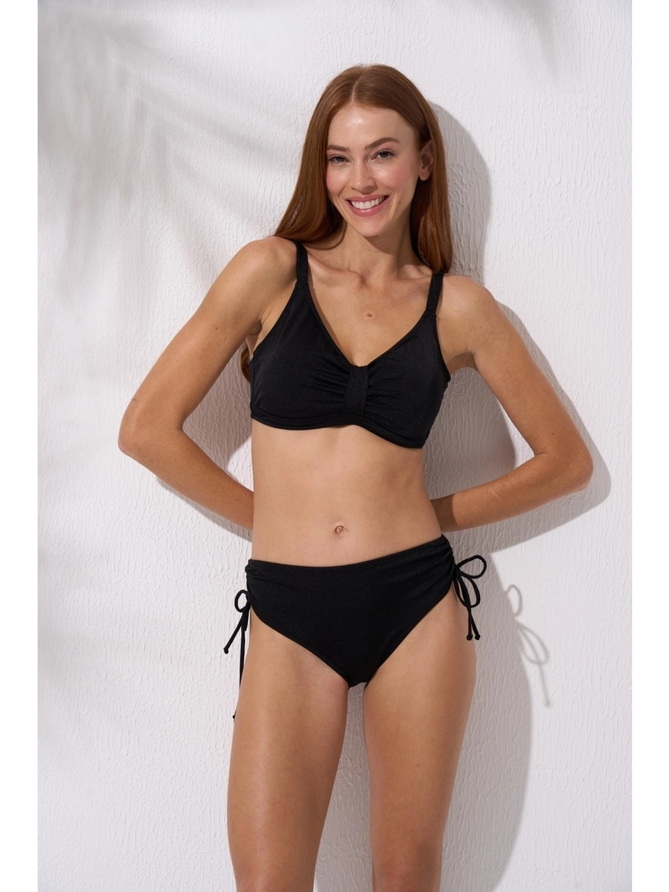 Pierre Cardin 241252 Kadın İnce Askılı Toparlayıcı Bikini Takım-Siyah