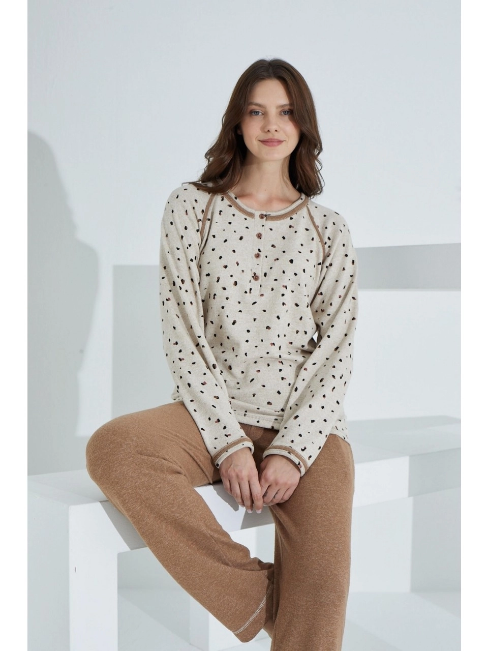 Etoile Pamuk  Uzun Kol Kadın Pijama Takım 98401