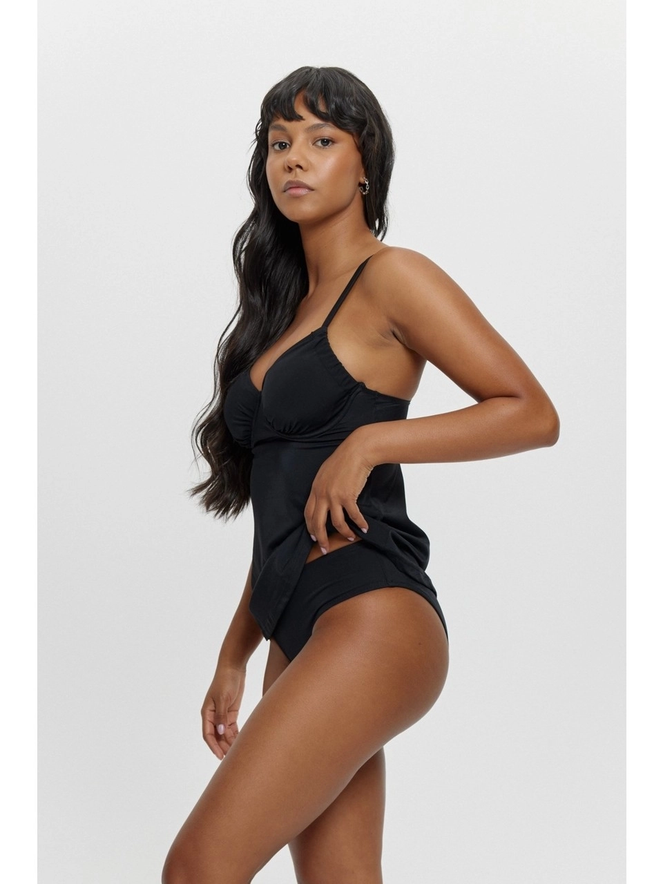 T14000 Toparlayıcı Tankini-Siyah