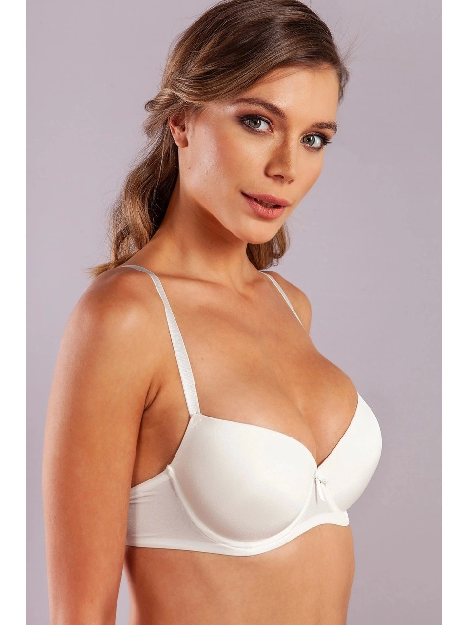 GOLSHAN GUYANA BALCONETTE FOAM CUP PUSH UP BRA-Ekru