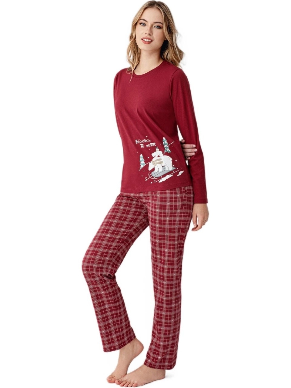 Arnetta Kadın Uzun Kollu Pijama Takımı 3445-S