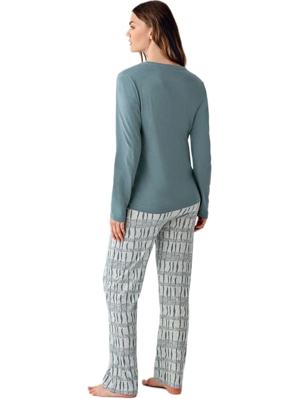 Arnetta KadınBüyük Beden Yeşil Pijama Takımı 3406-X