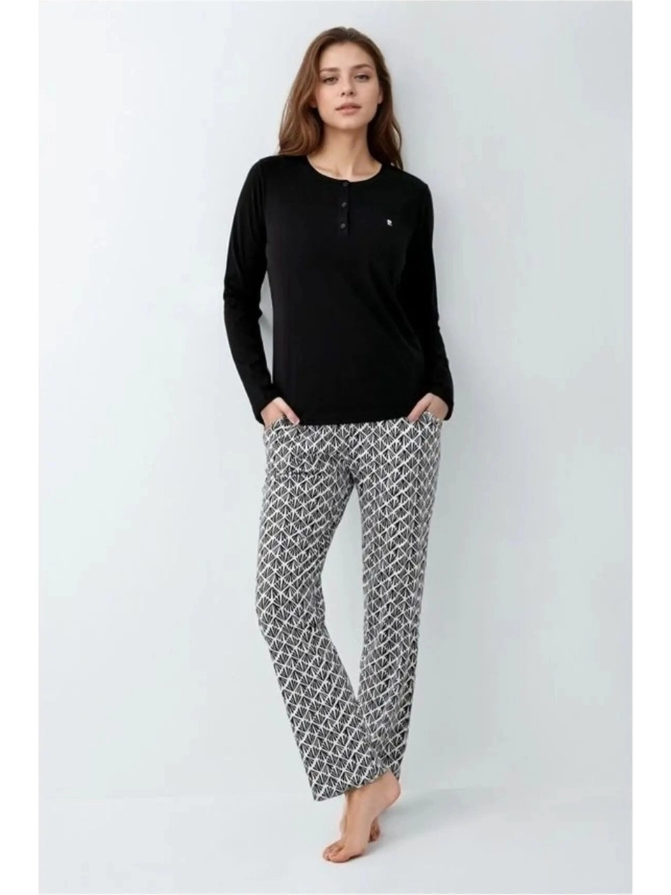 Pierre Cardin Kadın Siyah Pijama Takımı 9069-X