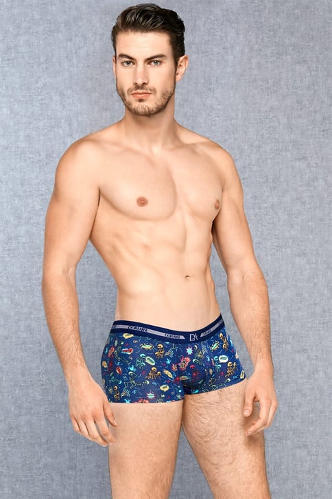 doreanse 1759Erkek Modal Çok Renkli Baskılı Torbalı Mini Paça Boxer