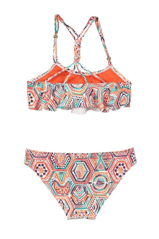 Volanlı Aksesuarlı Çocuk Bikini