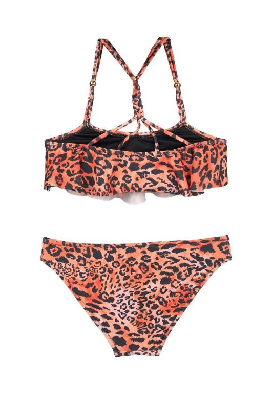 Volanlı Aksesuarlı Çocuk Bikini-Wild