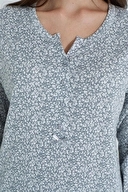 Etoile 98277 Pamuklu Uzun Kol  Pijama Takım-Gri̇