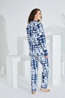 Etoile Kadın Pamuklu Pijama Takımı-Mavi̇
