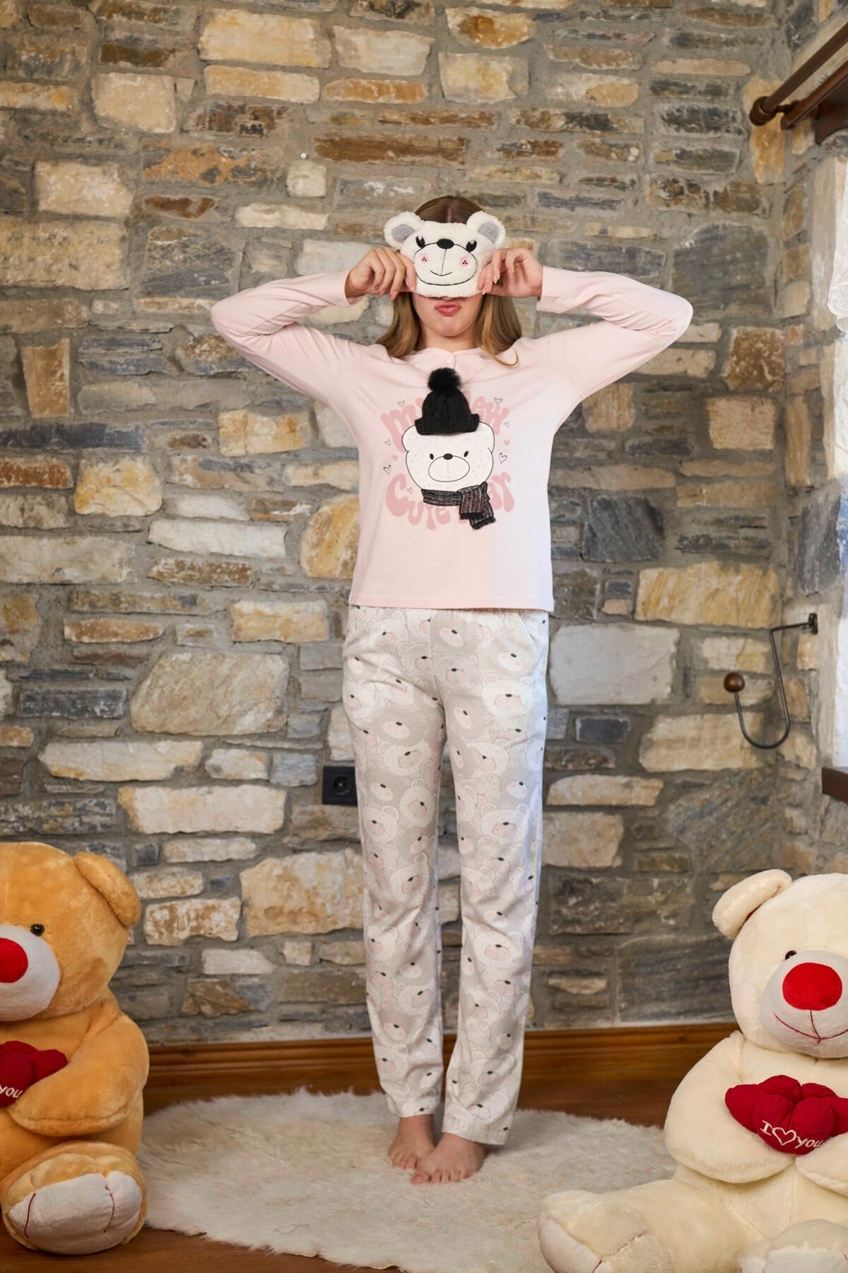 CossybyAqua 26235 Desenli Kadın Pijama Takımı