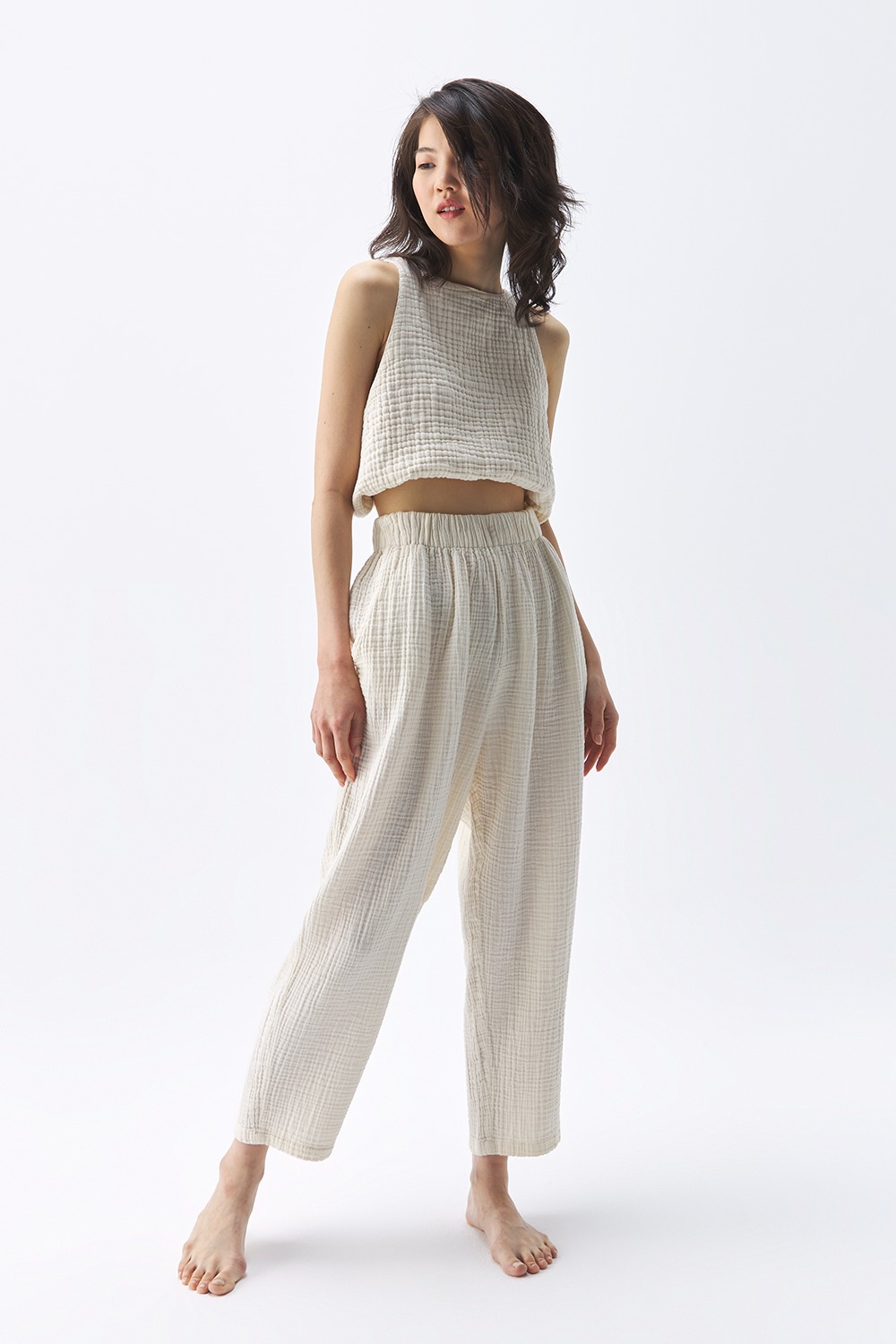 İki Kız Crinkle Slouchy Pantolon