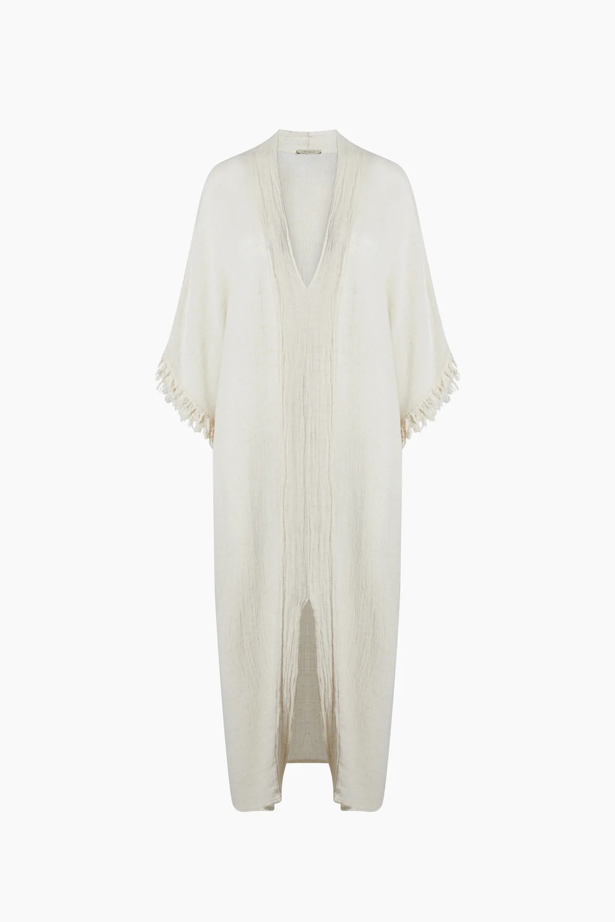 İki Kız Crinkle Keten Kaftan