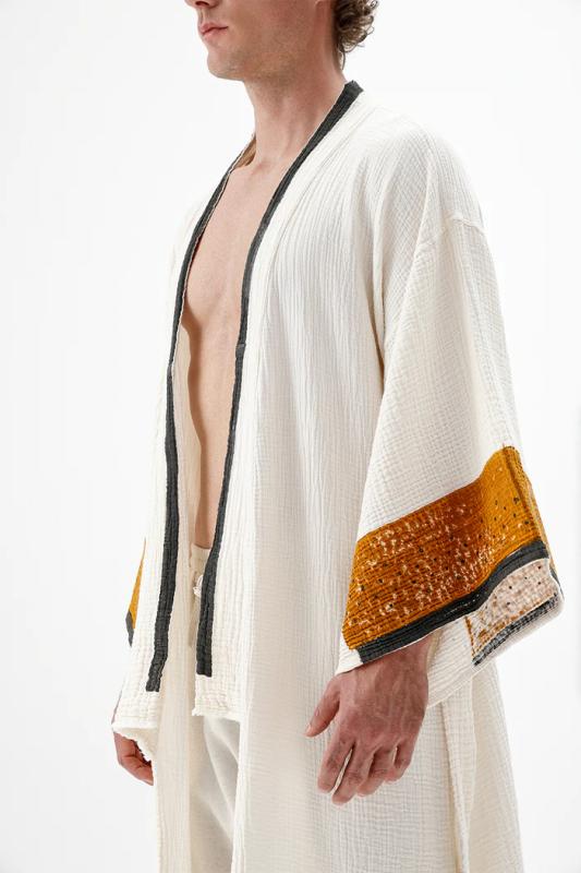İki Kız Crinkle Kimono