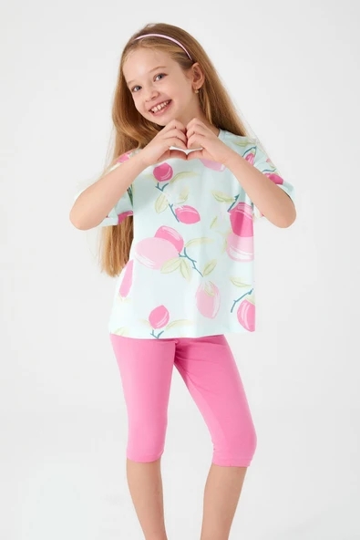ROLY POLY KIZ GARSON KAPRİ TAKIM-Mint
