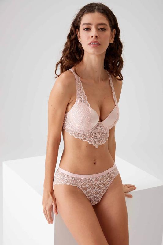 PİERRE CARDİN SOFT PUSH UP SÜTYEN TAKIMI-Pudra
