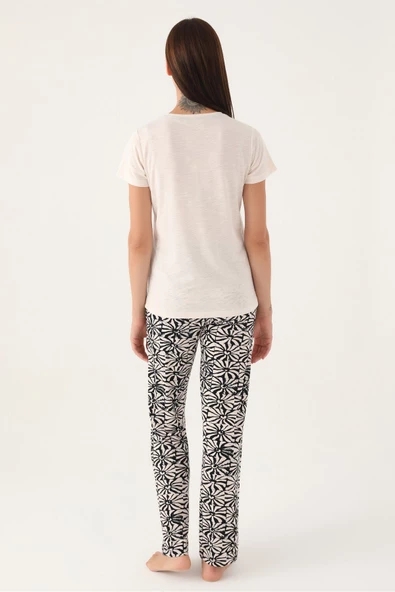 Pierre Cardin Kadın  Kısa Kollu Battal Pijama Takımı