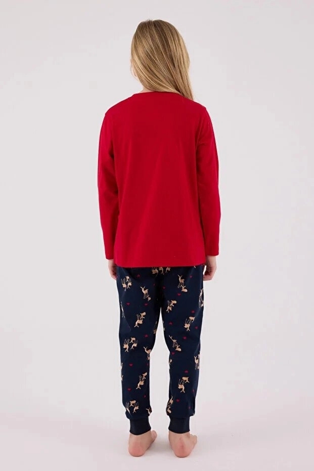 Arnetta Kız Çocuk  Kırmızı Pijama Takımı 3450-G