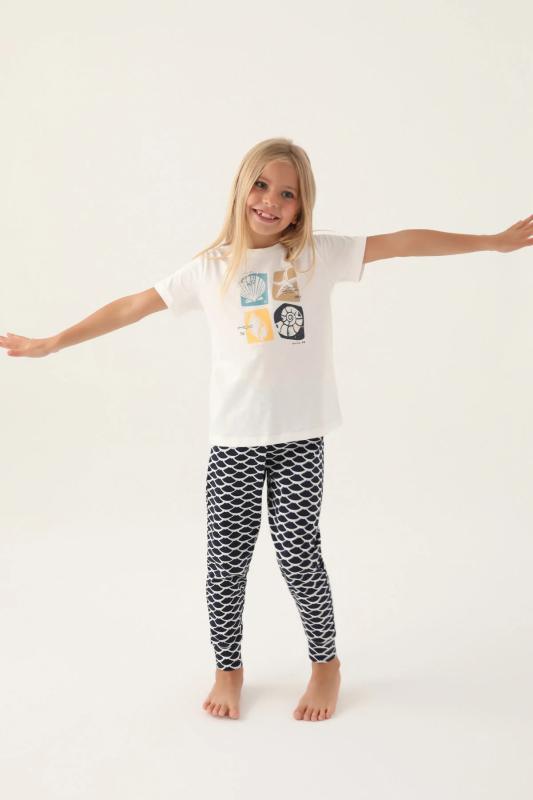 Arnetta 2871 Pamuklu Anne Kız Kısa Kollu Kız Çocuk Pijama Takımı