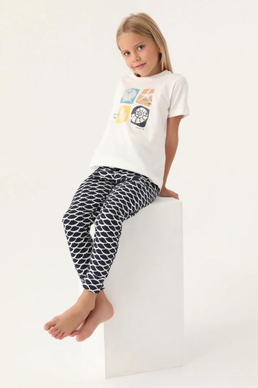 Arnetta 2871 Pamuklu Anne Kız Kısa Kollu Kız Çocuk Pijama Takımı