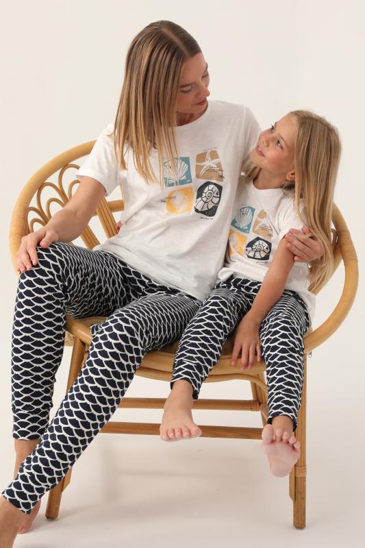 Arnetta 2871 Pamuklu Anne Kız Kısa Kollu Kadın Pijama Takımı