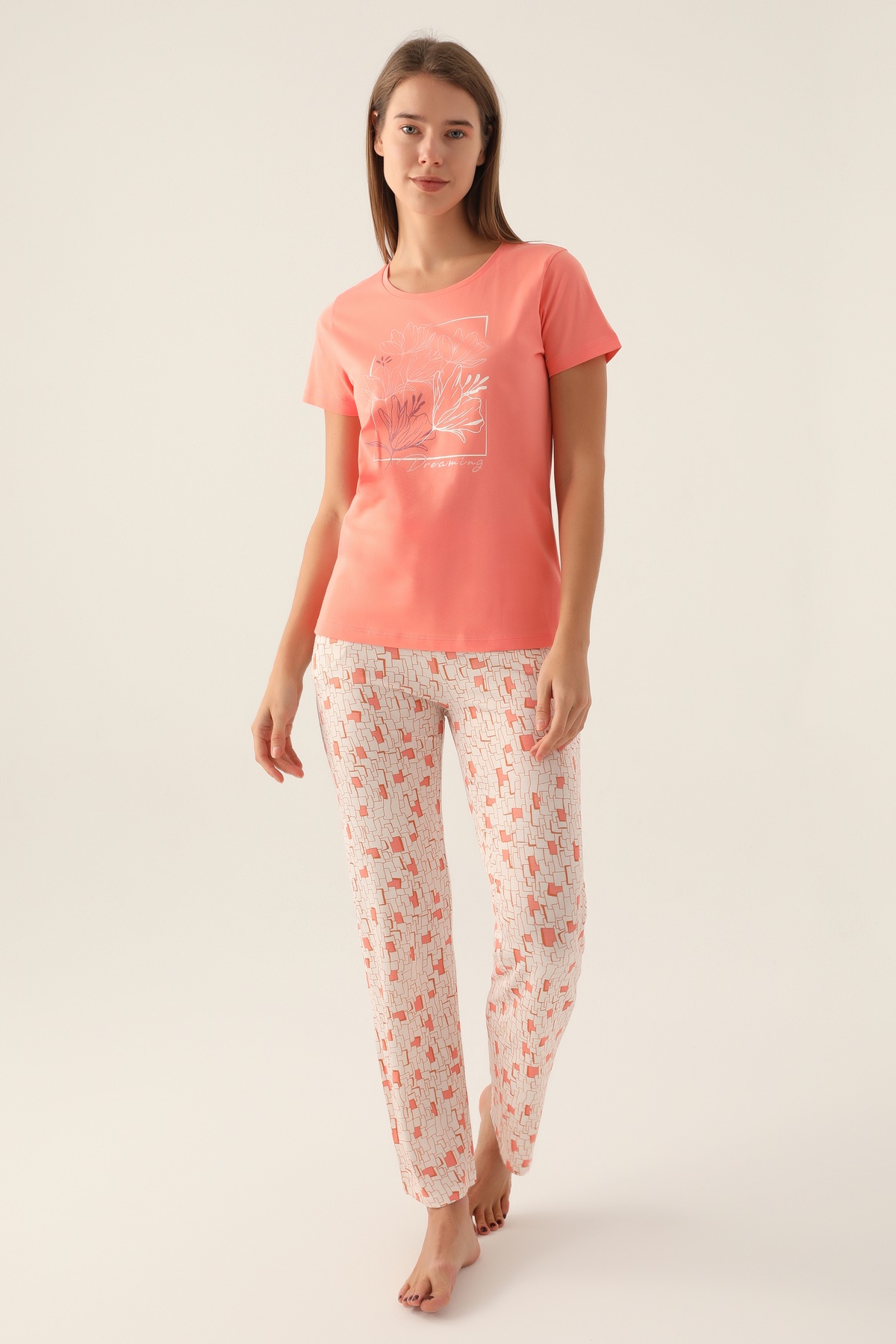 Arnetta 2890 Pamuklu Kısa Kollu Kadın Pijama Takımı