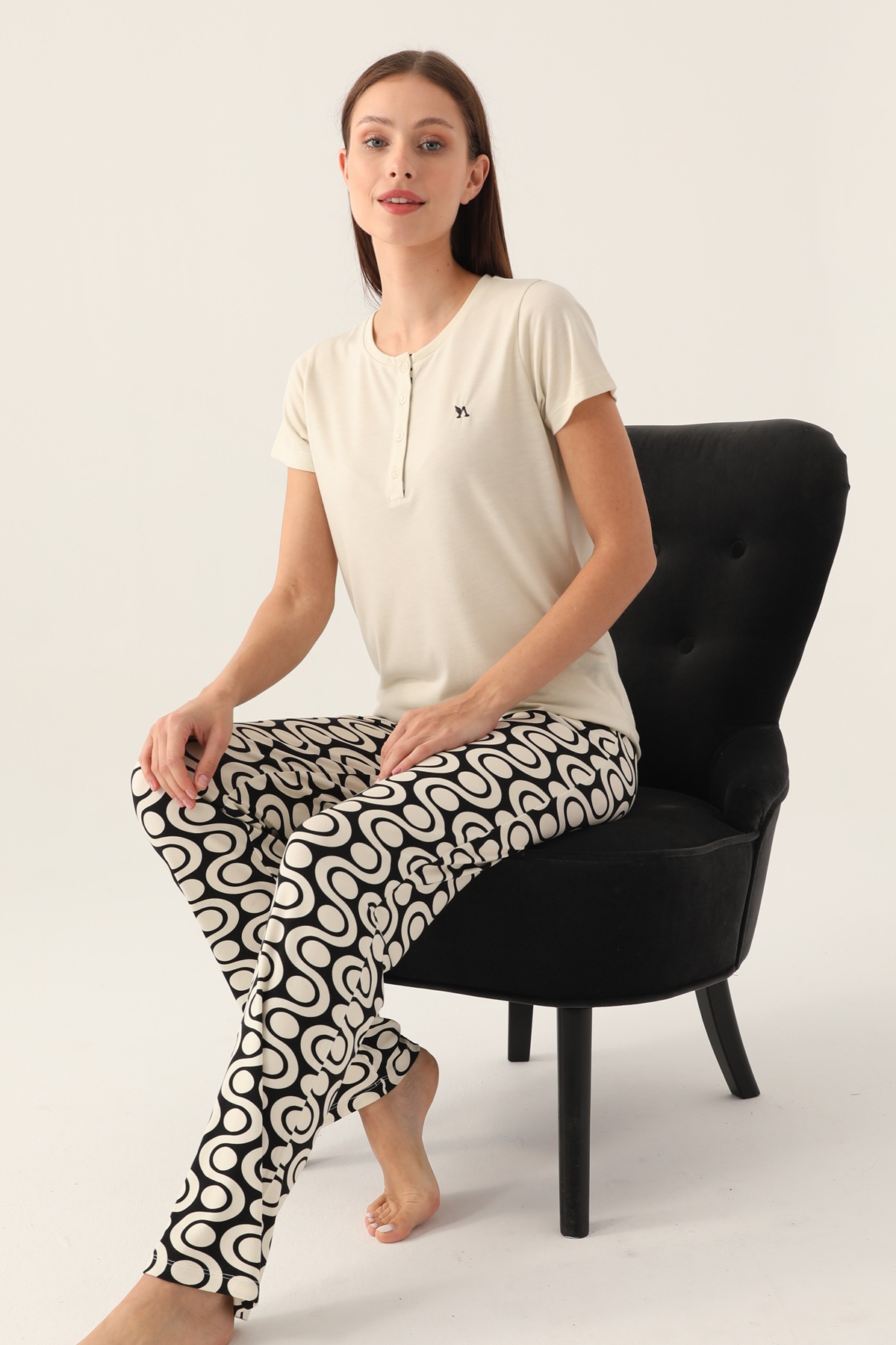 Arnetta 2895 Kısa Kollu Kadın Pijama Takımı