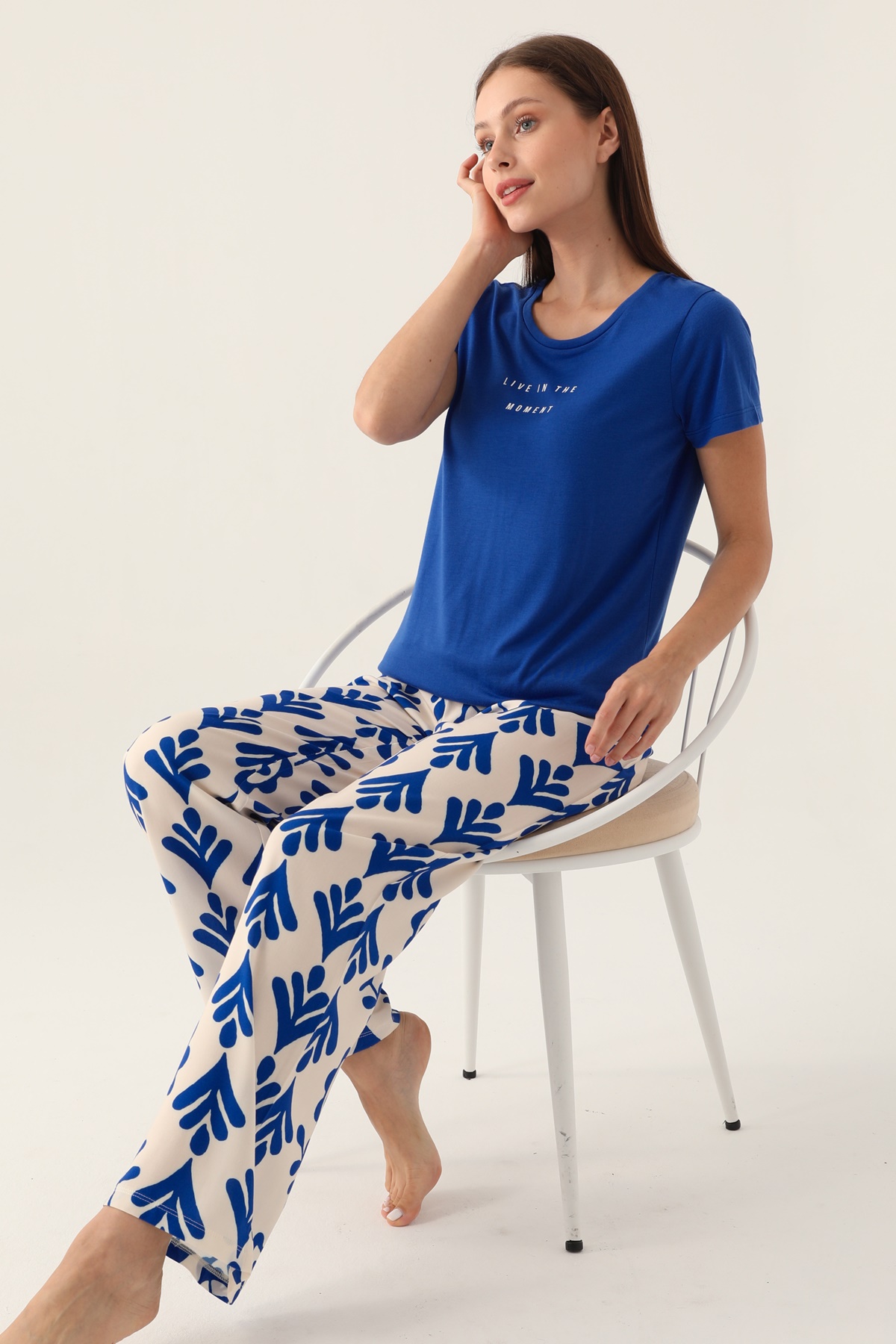 Arnetta 2922 Kısa Kollu Altı Dokuma Kadın Pijama Takımı