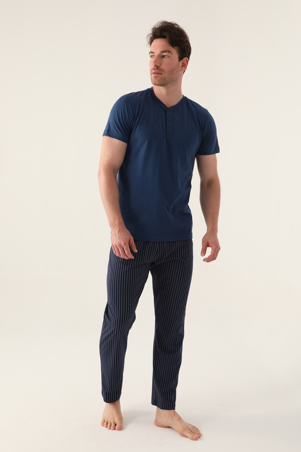 Arnetta 3014 Pamuklu Kısa Kollu Erkek Pijama Takımı
