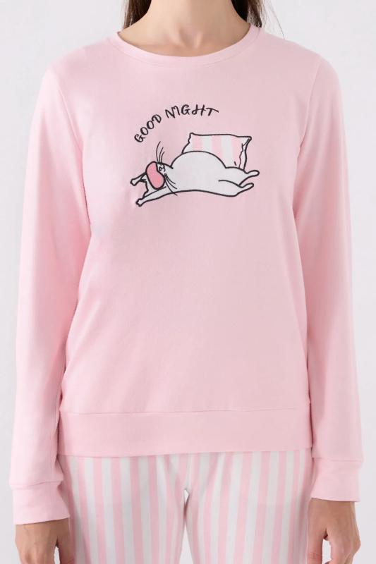 Arnetta 3060 Pembe Uzun Kollu Kadın Pijama Takımı
