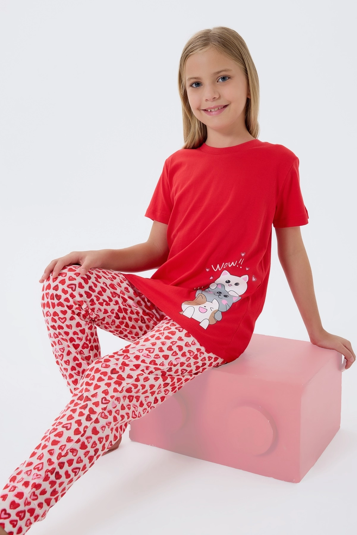 Arnetta 3581 Kız Çocuk Kısa Kollu Pijama Takımı