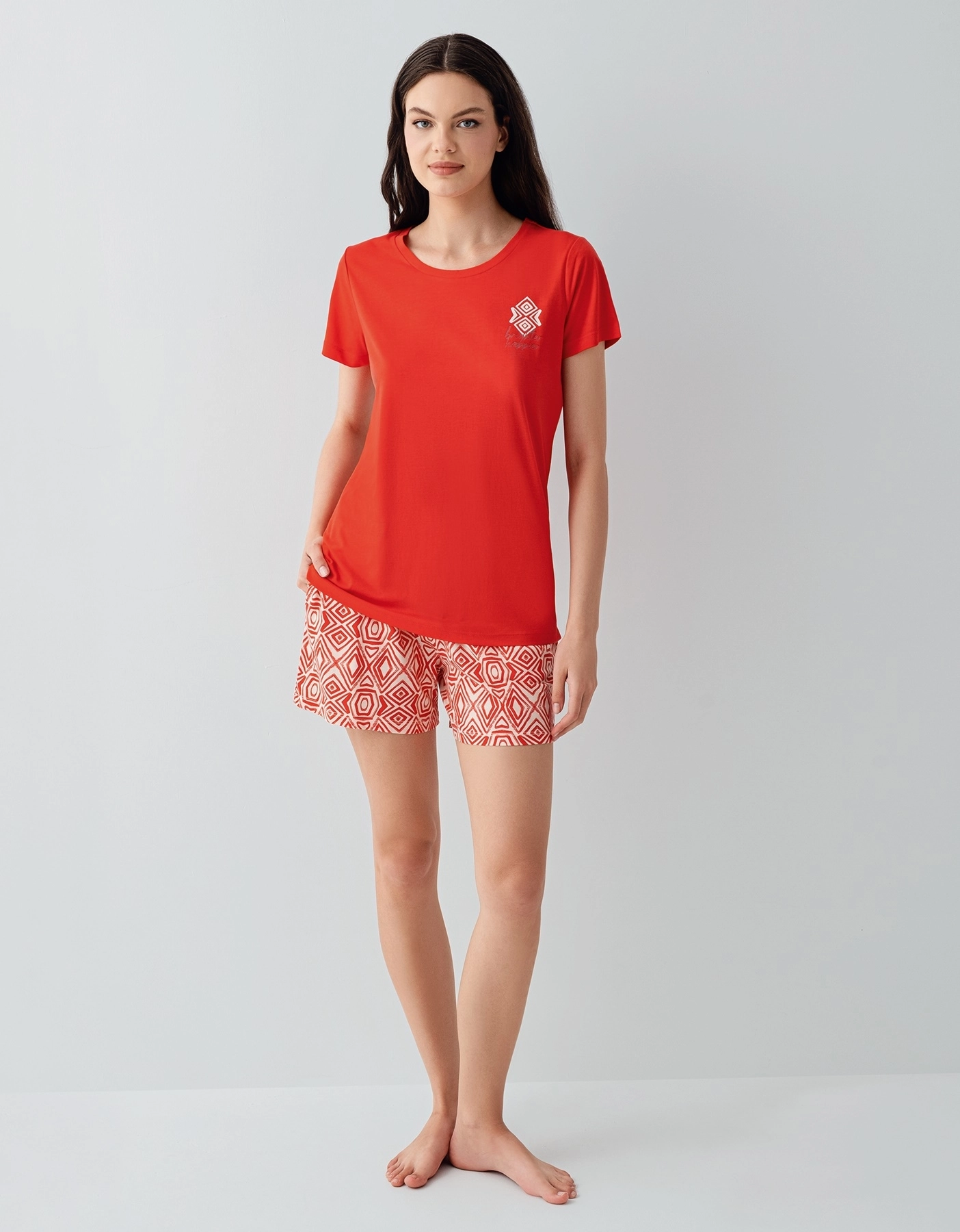 Arnetta 3612 Kadın Kısa Kollu Şortlu Pijama Takımı