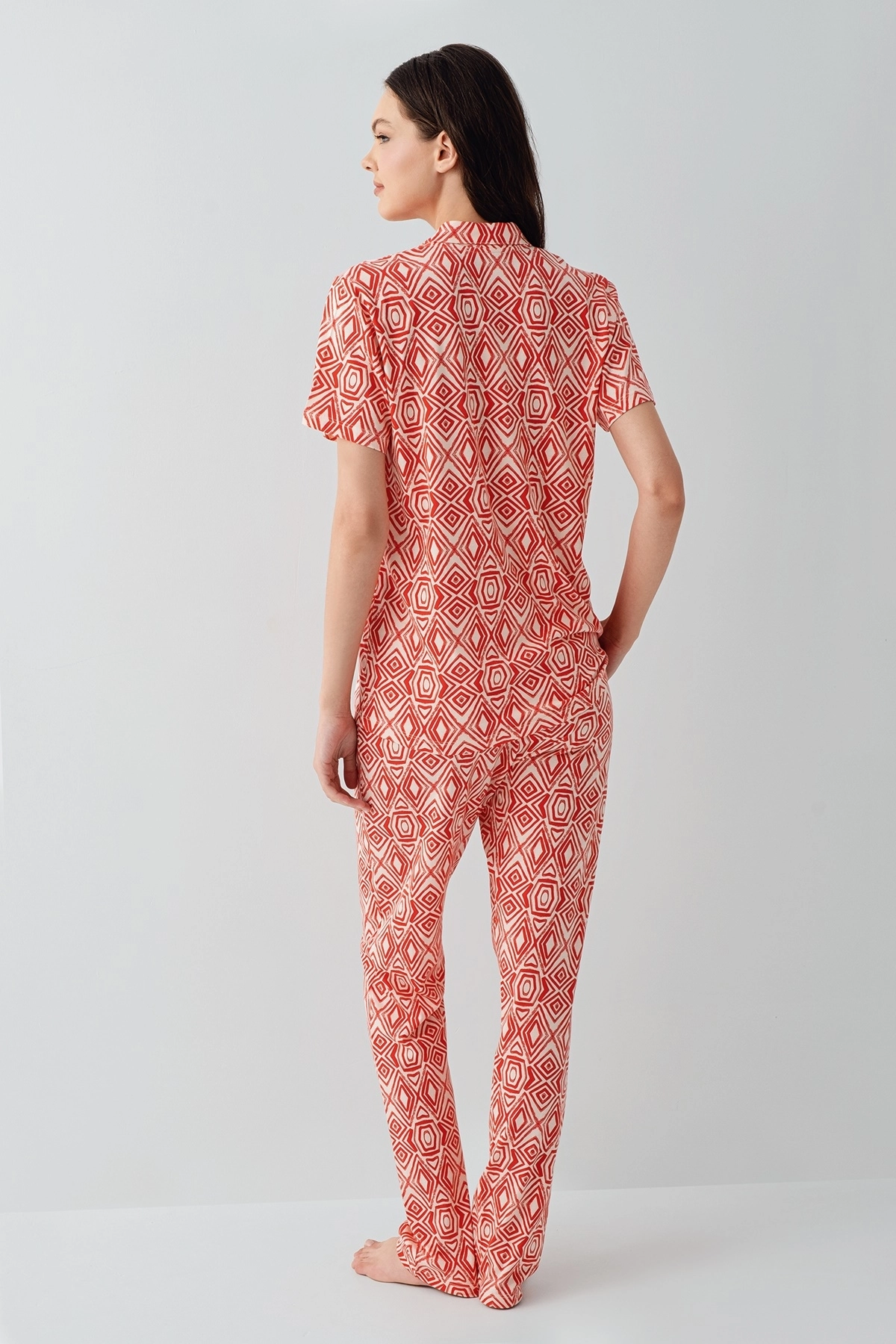 Arnetta Kadın Kısa Kollu Gömlek Pijama Takımı