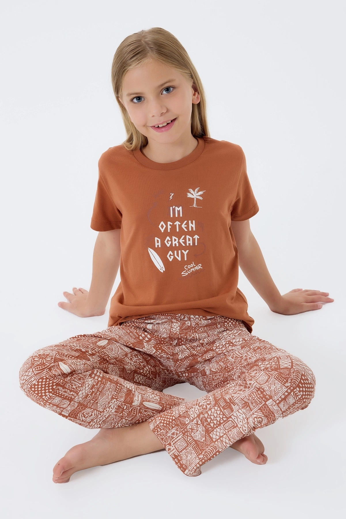 Arnetta 3664 Kız Çocuk Kısa Kollu Pijama Takımı