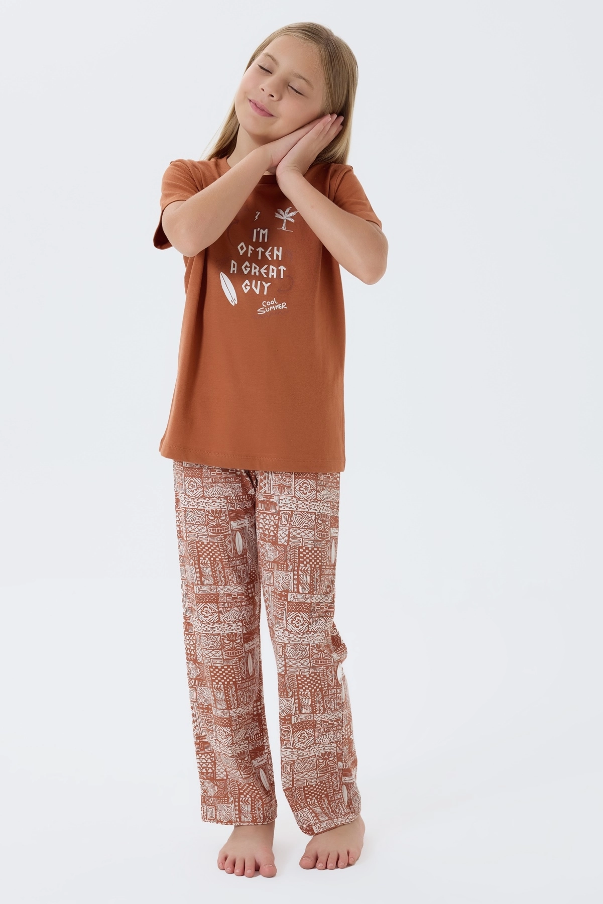 Arnetta 3664 Kız Çocuk Kısa Kollu Pijama Takımı