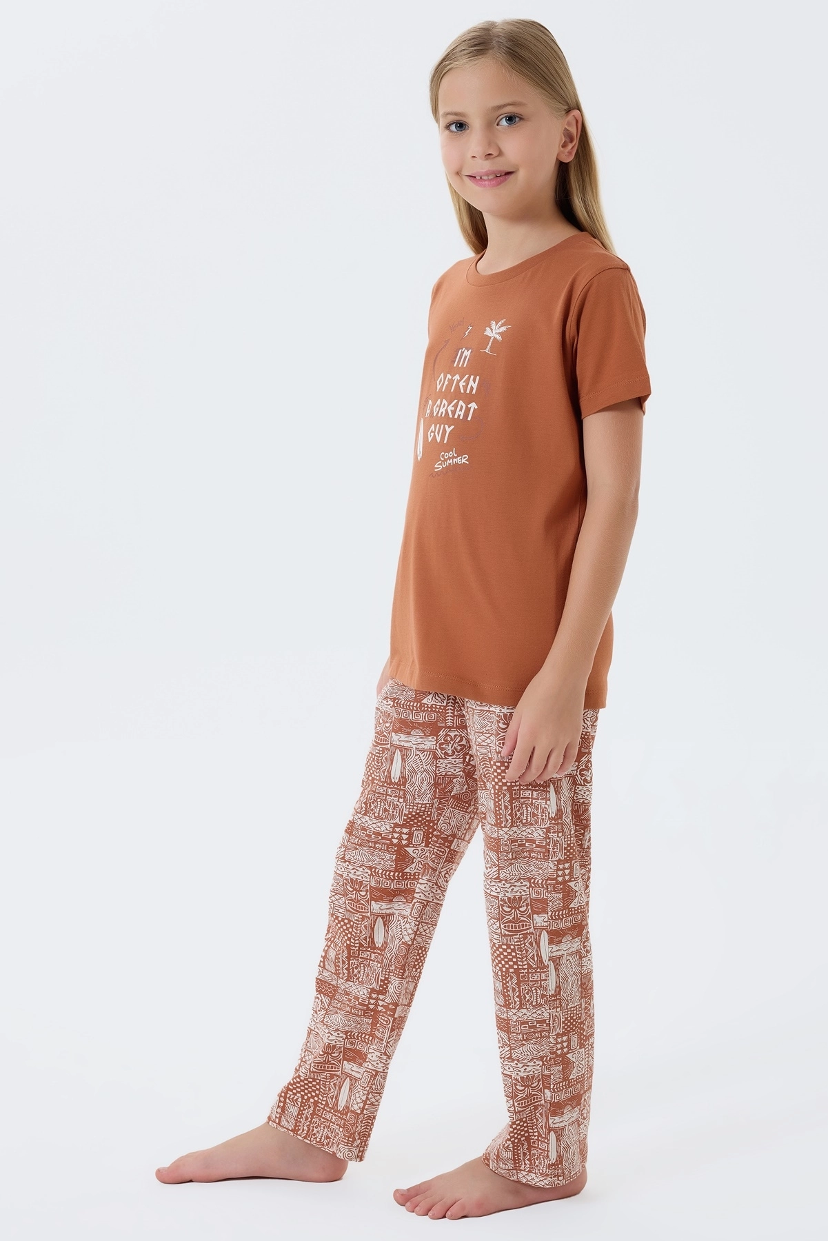 Arnetta 3664 Kız Çocuk Kısa Kollu Pijama Takımı