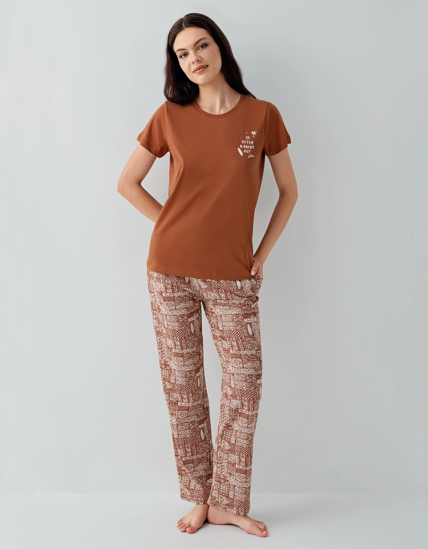Arnetta 3664 Kadın Kısa Kollu Pijama Takımı