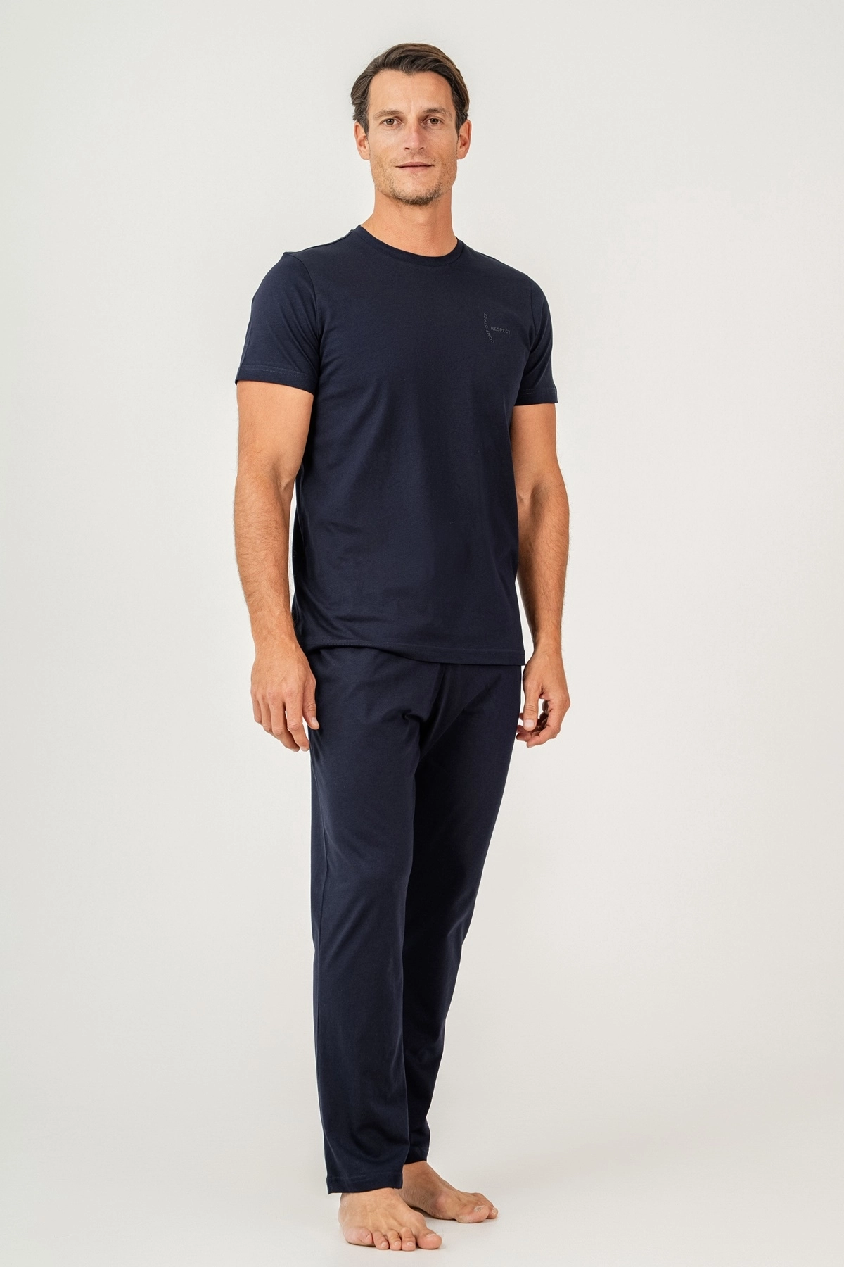 Arnetta 3696 Erkek Kısa Kollu Pijama Takımı-Lacivert