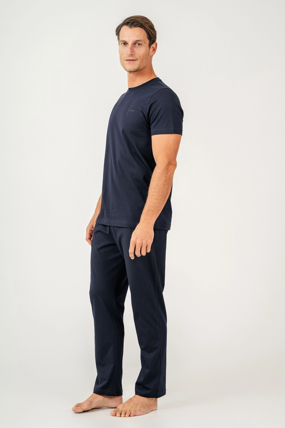 Arnetta 3696 Erkek Kısa Kollu Pijama Takımı-Lacivert