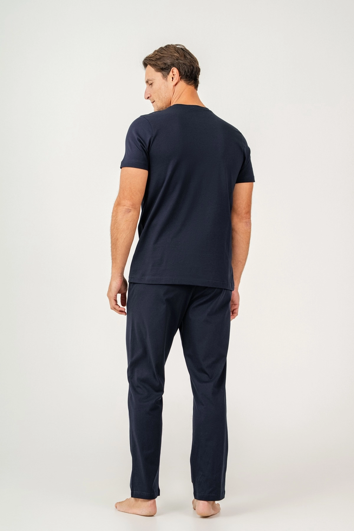 Arnetta 3696 Erkek Kısa Kollu Pijama Takımı-Lacivert