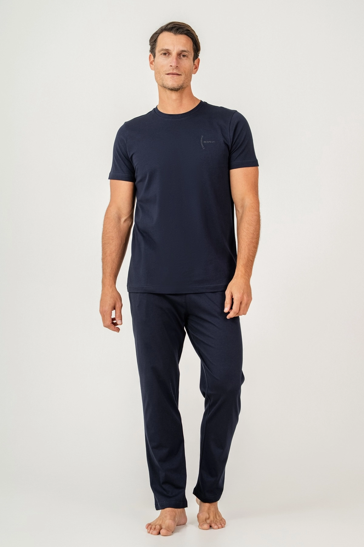 Arnetta 3696 Erkek Kısa Kollu Pijama Takımı-Lacivert