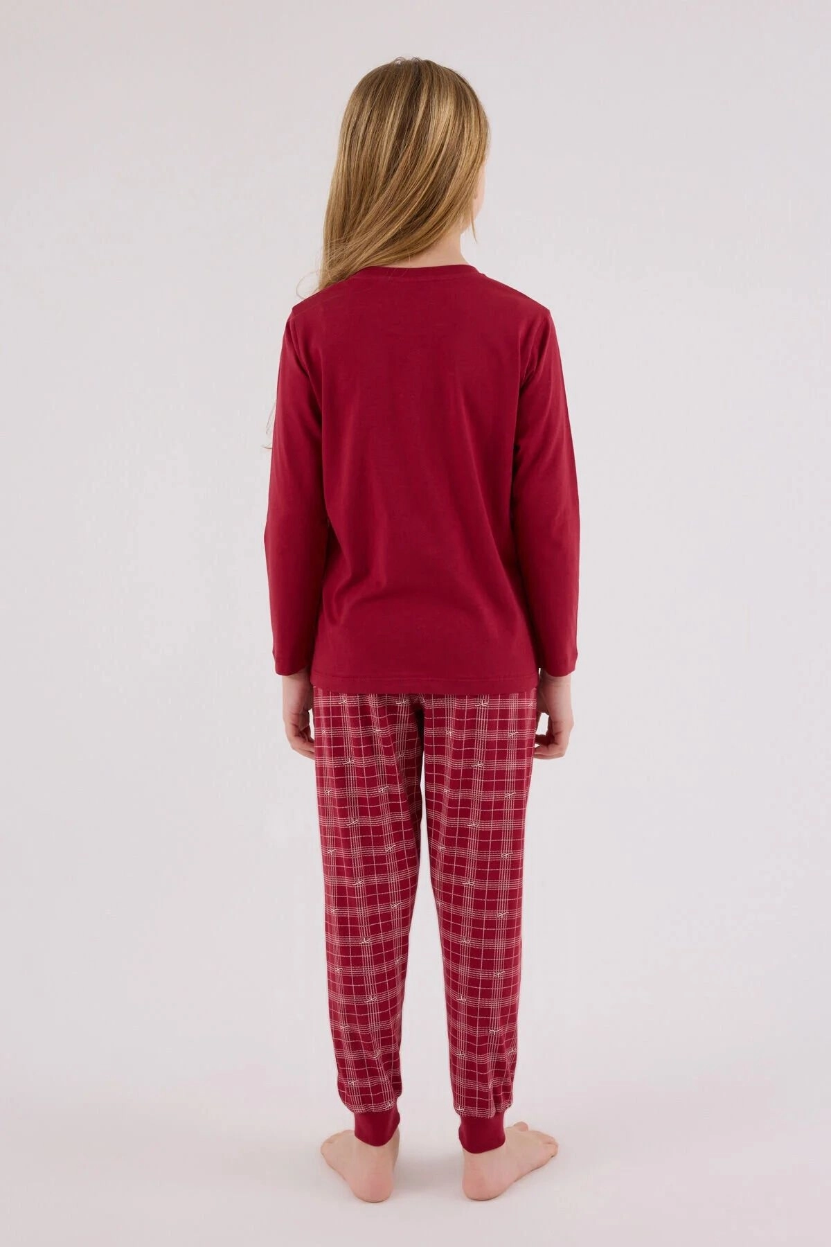 Arnetta Kız Çocuk Garson Boy Uzun Kollu Pijama Takımı 3445-G
