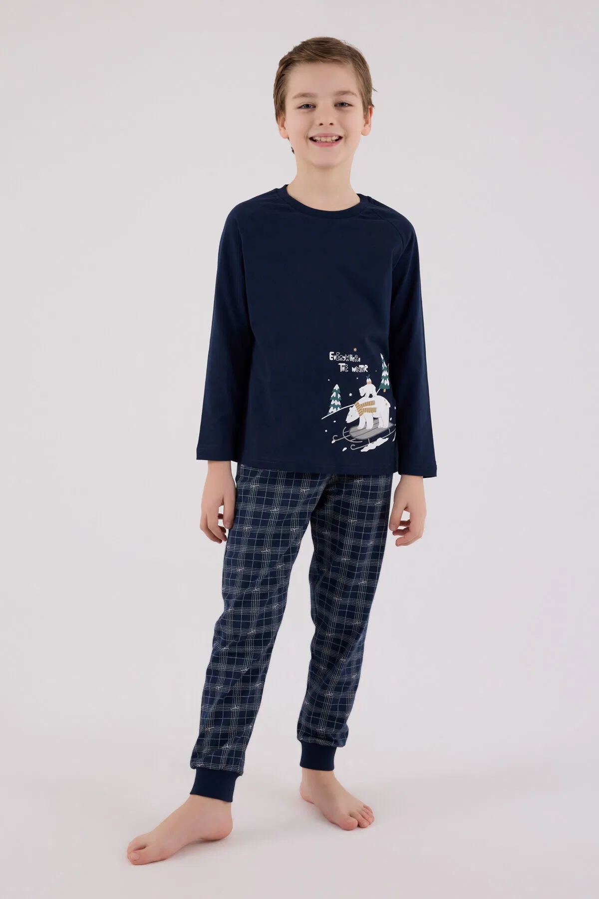 Arnetta Erkek Çocuk Lacivert Pijama Takımı