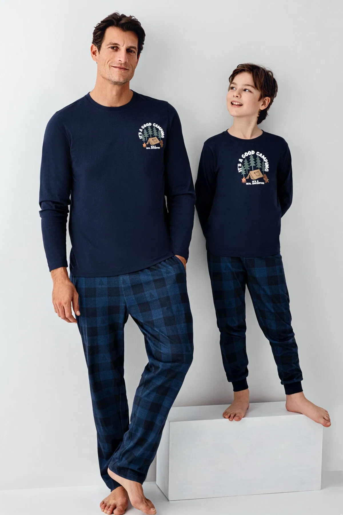 Arnetta Erkek Çocuk Haki Pijama Takımı 3500-G-Lacivert