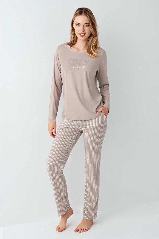 Arnetta Kadın Kahverengi Pijama Takımı 3424-S